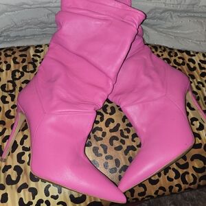Pink Women's Slouch Boots